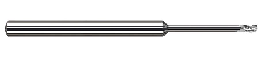 Picture of Harvey Tool 850308 Dia 1/8 LOC 0.1870 OAL2.50 End Mill Standard Flute Standard Helix Carbide Uncoated Single End Square Sharp